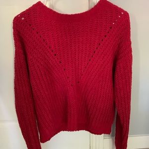 Red Soft Knit Sweater